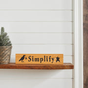 Simplify Primitive Stars Rustic Wall Sign, Farmhouse Raven Mustard BaseDecor Plaque, Country Home Accent, 2.75x13 Inch (2 Piece Buy One, Get One Free Bundle)