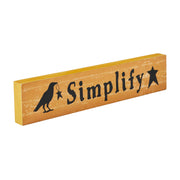 Simplify Primitive Stars Rustic Wall Sign, Farmhouse Raven Mustard BaseDecor Plaque, Country Home Accent, 2.75x13 Inch (2 Piece Buy One, Get One Free Bundle)