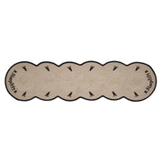 Raven Harvest Simplify Stencil Farmhouse Cotton Table Runner, Black Tan, 12x48 Inch (2 Piece Buy One, Get One Free Bundle)