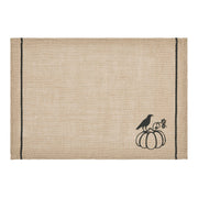 Raven Harvest Farmhouse Rustic Natural Jute Burlap Placemat Set (2) 13x19 Inch Table Mats (4 Piece Buy One, Get One Free Bundle)