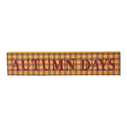Autumn Days Farmhouse Fall Wall Sign 3x14 Burgundy & Mustard RusticDecor (2 Piece Buy One, Get One Free Bundle)
