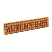 Autumn Days Farmhouse Fall Wall Sign 3x14 Burgundy & Mustard RusticDecor (2 Piece Buy One, Get One Free Bundle)