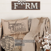 Sawyer Mill Farmhouse Rustic Charcoal Gray Plow Lumbar Throw Pillow 14x22 Decorative Accent (2 Piece Buy One, Get One Free Bundle)
