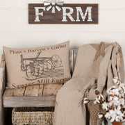 Sawyer Mill Farmhouse Rustic Charcoal Gray Plow Lumbar Throw Pillow 14x22 Decorative Accent (2 Piece Buy One, Get One Free Bundle)