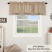 Sawyer Mill Farmhouse Rustic Charcoal Gray Gathered Rod Pocket Valance Window Topper 20x72 (2 Piece Buy One, Get One Free Bundle)
