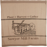 Sawyer Mill Charcoal Plow Striped Farmhouse Shower Curtain 72x72 Rustic Gray Cotton Bathroom Decor (2 Piece Buy One, Get One Free Bundle)
