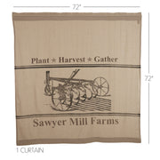 Sawyer Mill Charcoal Plow Striped Farmhouse Shower Curtain 72x72 Rustic Gray Cotton Bathroom Decor (2 Piece Buy One, Get One Free Bundle)