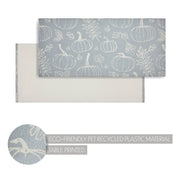 Grey Pumpkin Silhouette Indoor Outdoor Accent Rug Fall Autumn Polypropylene Rectangle Doormat 17x36 Inch (2 Piece Buy One, Get One Free Bundle)