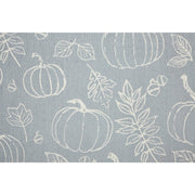 Grey Pumpkin Silhouette Indoor Outdoor Accent Rug Fall Autumn Polypropylene Rectangle Doormat 17x36 Inch (2 Piece Buy One, Get One Free Bundle)