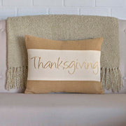Thanksgiving Autumn Harvest Decorative Lumbar Pillow 14x18 Fall Seasonal Home Accent (2 Piece Buy One, Get One Free Bundle)