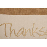 Thanksgiving Autumn Harvest Decorative Lumbar Pillow 14x18 Fall Seasonal Home Accent (2 Piece Buy One, Get One Free Bundle)