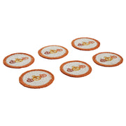 Country Rustic Farmhouse Halloween Fall Stencil Drink Coaster Set of 6 Decorative Seasonal Table Protection Accents (12 Piece Bundle)