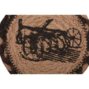 Sawyer Mill Charcoal Farmhouse Rustic Braided Jute Round Drink Coaster Set of 61 (2 Piece Buy One, Get One Free Bundle)