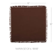 Cassidy Burgundy Napkin Set of 6 18x181 (2 Piece Buy One, Get One Free Bundle)
