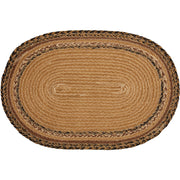 Kettle Grove Jute Placemat Stencil Star Set of 6 12x18 (12 Piece Bundle)