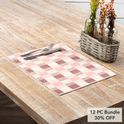 Daphne Ribbed Placemat Set of 6 12x18 (12 Piece Bundle)