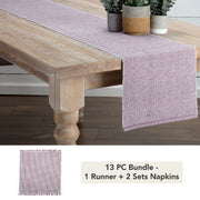 Ashton Burgundy Ribbed Runner 13x90 (13 Piece Bundle)