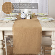 Burlap Natural Runner Fringed 13x90 (2 Piece Buy One, Get One Free Bundle)