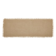 Burlap Natural Runner Fringed 8x24 (2 Piece Buy One, Get One Free Bundle)