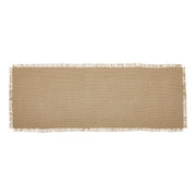 Burlap Natural Runner Fringed 8x24 (2 Piece Buy One, Get One Free Bundle)