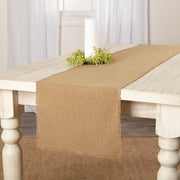 Burlap Natural Runner Fringed 13x72 (2 Piece Buy One, Get One Free Bundle)