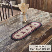 Connell Oval Runner Stencil Stars 8x24 (2 Piece Buy One, Get One Free Bundle)