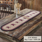 Connell Oval Runner Stencil Stars 12x60 (2 Piece Buy One, Get One Free Bundle)