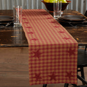 Burgundy Star Runner Woven 13x72 (2 Piece Buy One, Get One Free Bundle)