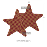 Burgundy Star Trivet Star Shape 10 (2 Piece Buy One, Get One Free Bundle)