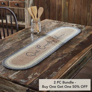 Finders Keepers Our Country Home Oval Runner 12x48 (2 Piece Buy One, Get One Free Bundle)