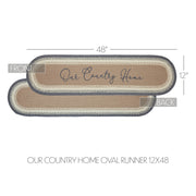 Finders Keepers Our Country Home Oval Runner 12x48 (2 Piece Buy One, Get One Free Bundle)
