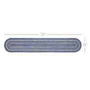 Great Falls Blue Jute Oval Runner 13x72 (2 Piece Buy One, Get One Free Bundle)