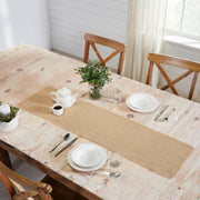 Greetings Jute Burlap Tan Runner 12x48 (2 Piece Buy One, Get One Free Bundle)