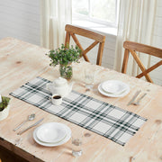 Harper Plaid Green White Runner Fringed 12x36 (2 Piece Buy One, Get One Free Bundle)