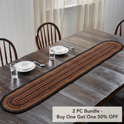 Heritage Farms Jute Oval Runner 13x72 (2 Piece Buy One, Get One Free Bundle)