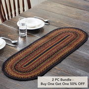 Heritage Farms Jute Oval Runner 13x36 (2 Piece Buy One, Get One Free Bundle)