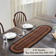 Heritage Farms Jute Oval Runner 13x48 (2 Piece Buy One, Get One Free Bundle)