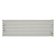 Kaila Ticking Stripe Ruffled Runner 12x36 (2 Piece Buy One, Get One Free Bundle)