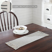 Kaila Ticking Stripe Ruffled Runner 8x24 (2 Piece Buy One, Get One Free Bundle)