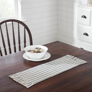 Kaila Ticking Stripe Ruffled Runner 8x24 (2 Piece Buy One, Get One Free Bundle)
