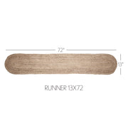 Natural Jute Runner 13x72 (2 Piece Buy One, Get One Free Bundle)