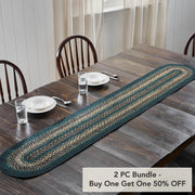 Pine Grove Jute Oval Runner 13x72 (2 Piece Buy One, Get One Free Bundle)