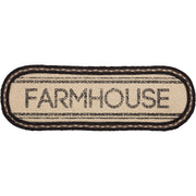 Sawyer Mill Charcoal Creme Farmhouse Jute Oval Runner 8x24 (2 Piece Buy One, Get One Free Bundle)