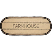 Sawyer Mill Charcoal Creme Farmhouse Jute Runner 13x36 (2 Piece Buy One, Get One Free Bundle)