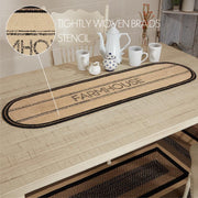 Sawyer Mill Charcoal Creme Farmhouse Jute Runner 13x48 (2 Piece Buy One, Get One Free Bundle)