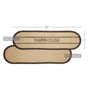 Sawyer Mill Charcoal Creme Farmhouse Jute Runner 13x48 (2 Piece Buy One, Get One Free Bundle)