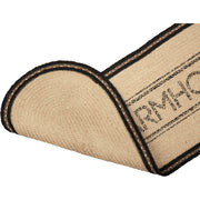 Sawyer Mill Charcoal Creme Farmhouse Jute Runner 13x48 (2 Piece Buy One, Get One Free Bundle)