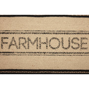 Sawyer Mill Charcoal Creme Farmhouse Jute Runner 13x48 (2 Piece Buy One, Get One Free Bundle)