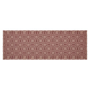 Custom House Burgundy Tan Jacquard Runner 12x36 (2 Piece Buy One, Get One Free Bundle)