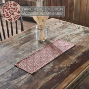 Custom House Burgundy Tan Jacquard Runner 8x24 (2 Piece Buy One, Get One Free Bundle)